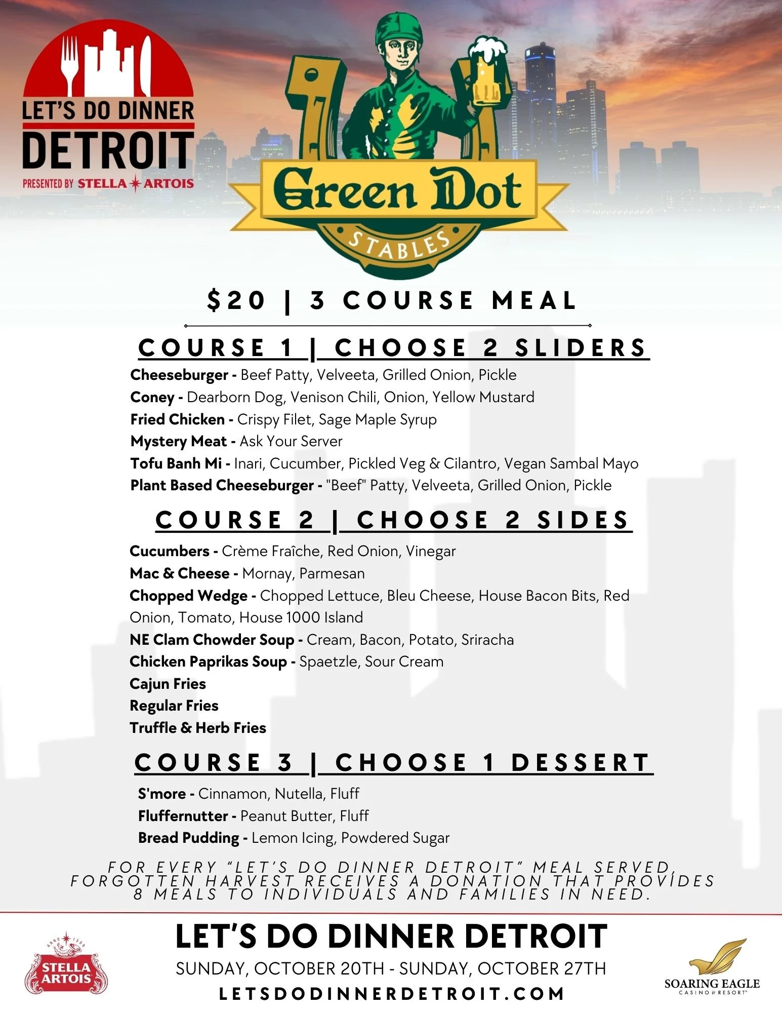 Green dot stables let s do dinner