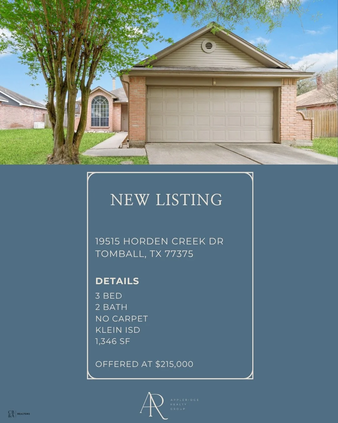 ✨ Just Listed in Tomball, TX ✨
3 bed &bull; 2 bath &bull; move-in ready

Location matters, and this one delivers with quick access to 249 &amp; the Grand Parkway 🙌

If you&rsquo;ve been waiting for the right one, this just might be it.  Come see it 
