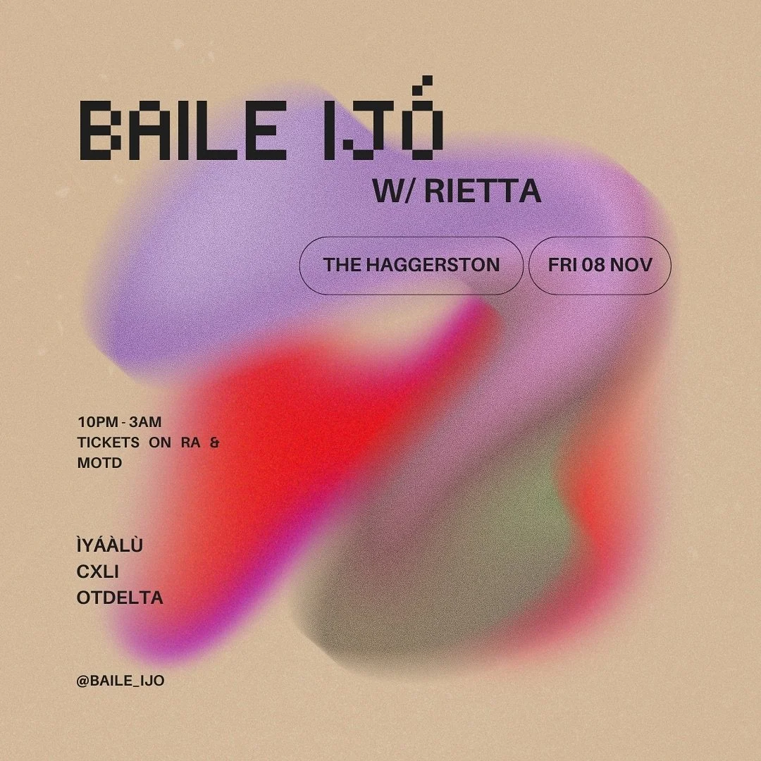 We&rsquo;re making a rare trip from South to East London for a takeover of @thehaggerston next Friday 8th November. This time around we&rsquo;ll be joined by Voices Radio and Soho House resident @r.ietta who is a sick dj and is sure to bring the vibe