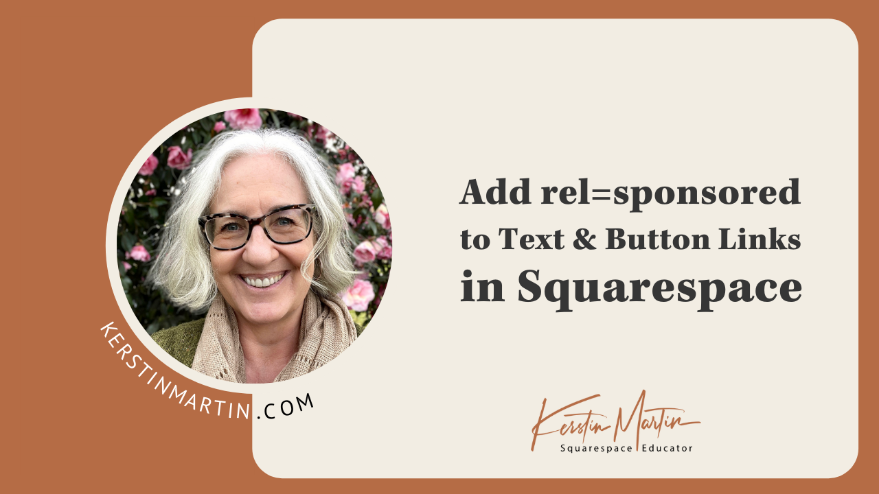 Add “sponsored” Affiliate Links to Text &amp; Buttons in Squarespace