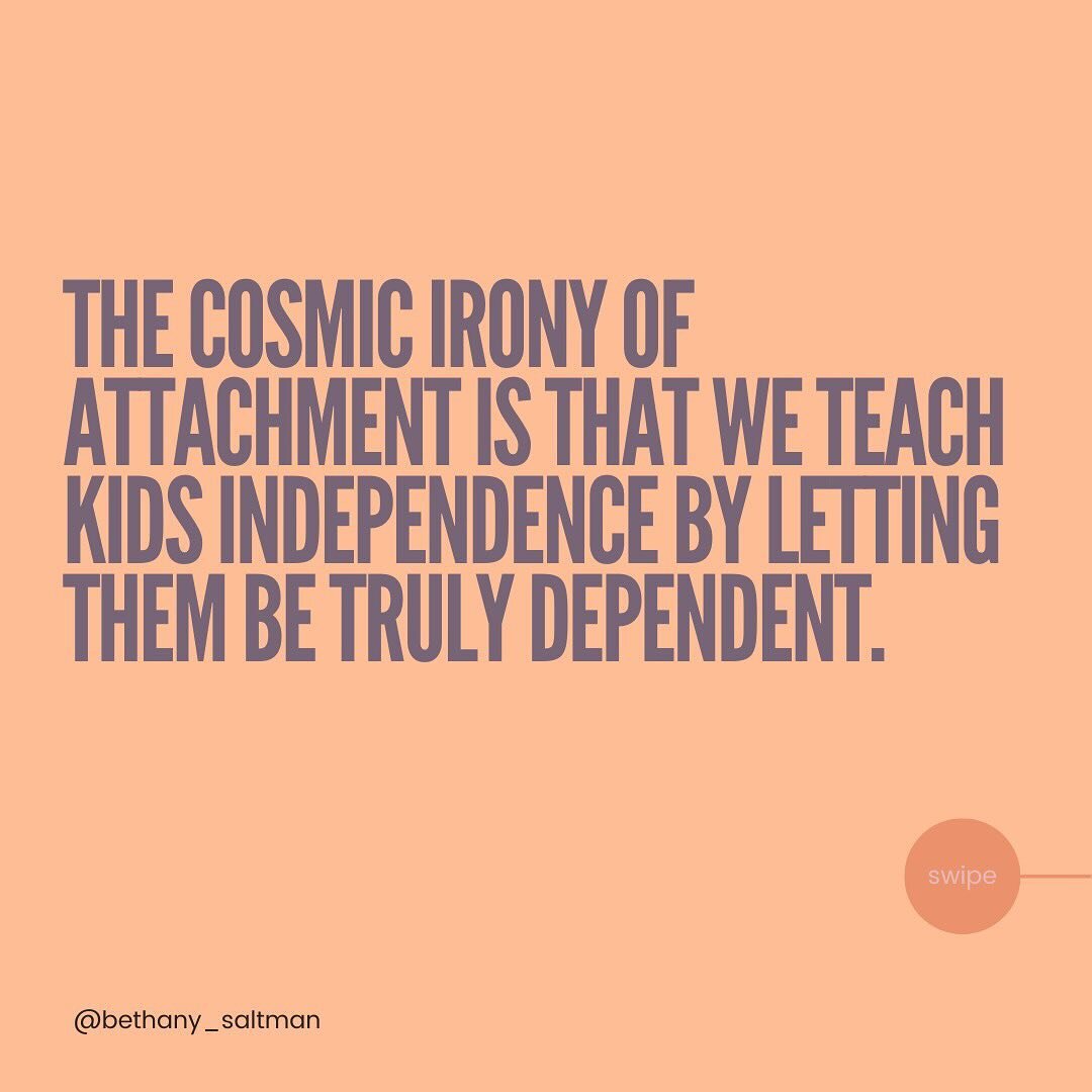 🔥Teaching your kids to be &ldquo;independent&rdquo; before they&rsquo;re ready can backfire.🔥

Big time.

Of course I&rsquo;m not talking about things like when we need a kid to help around the house because A: we need them to help around the house