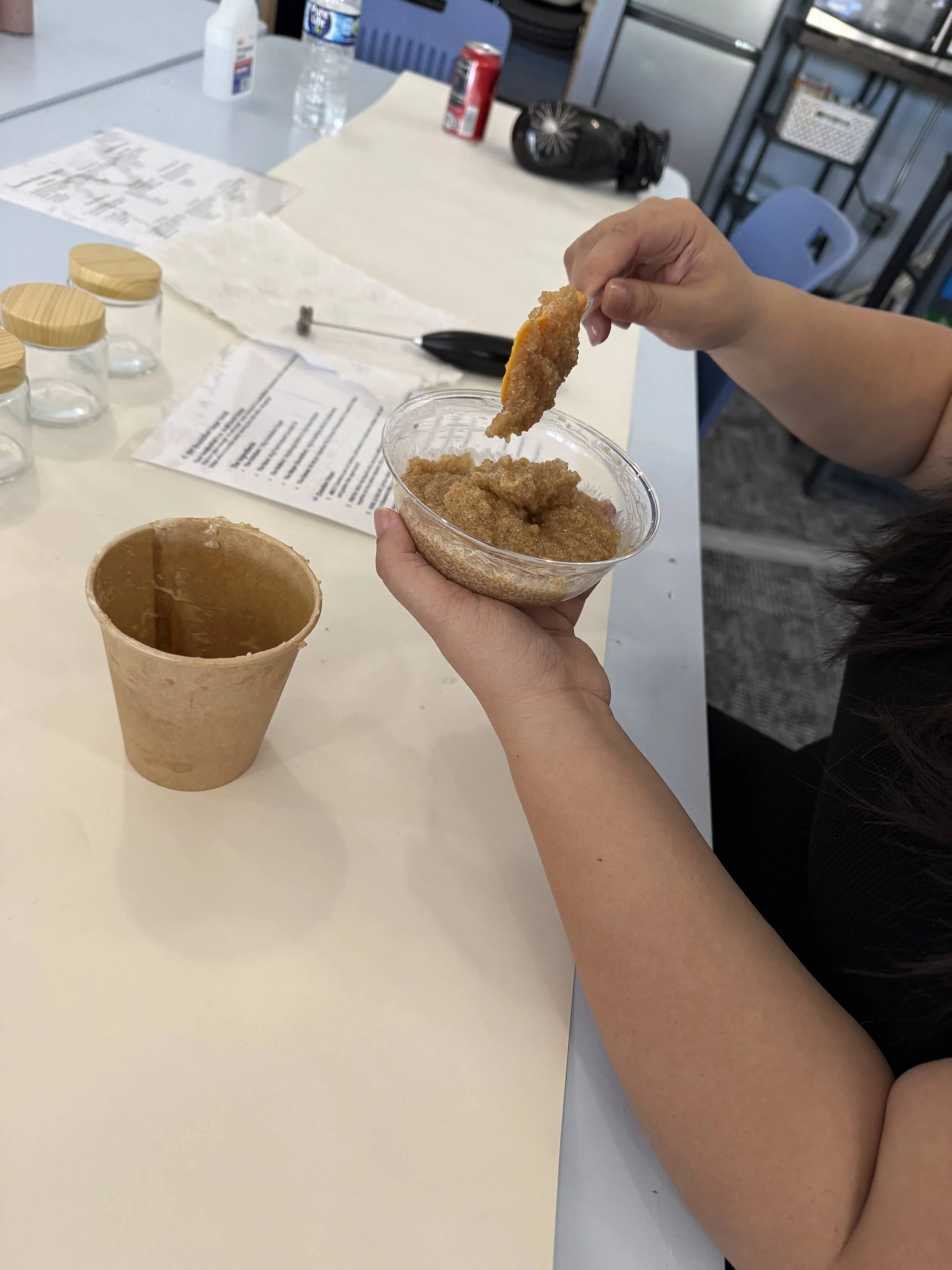 Sugar Scrub Class working at Three Blue Brushes in Grand Rapids