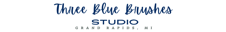 Three Blue Brushes