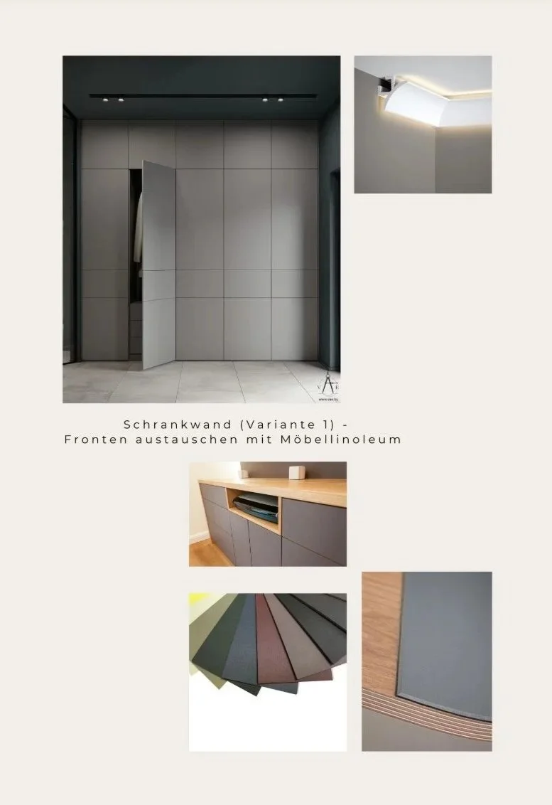 Modernisierung von bestehendem Einbauschrank durch neue Fronten