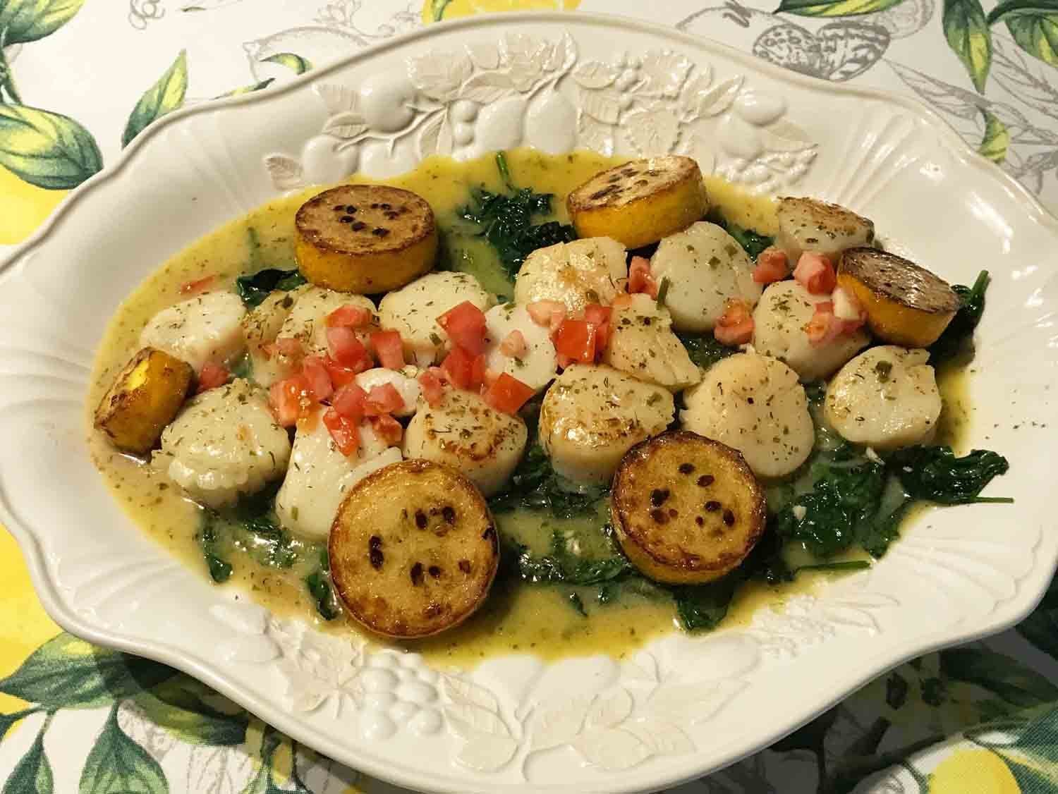 Herb-Buttered Scallops