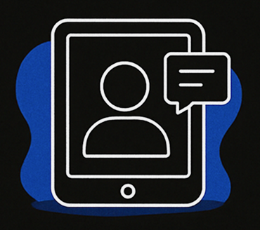 Video call tablet illustration