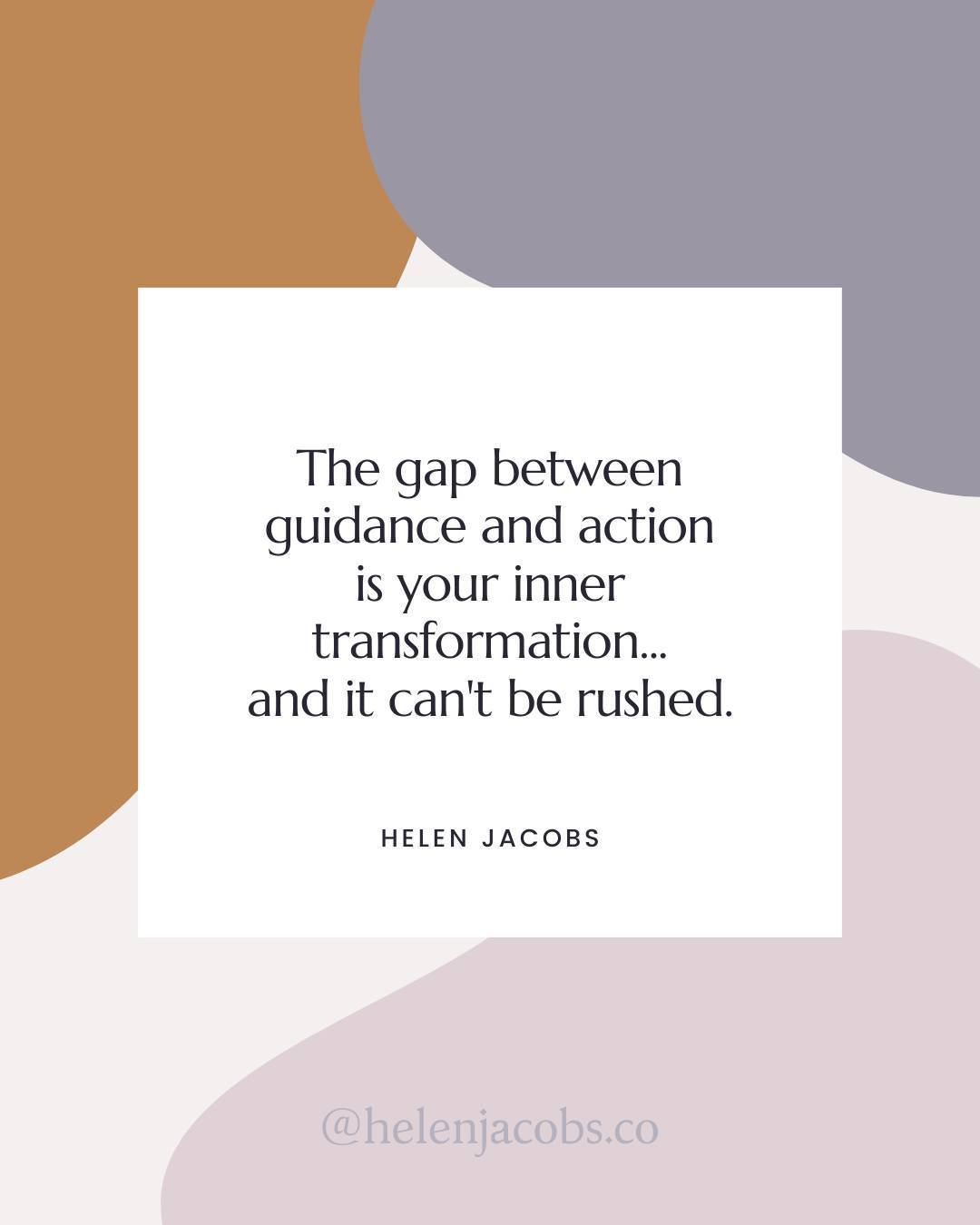 This quote has been taking up space all week, since I first shared it on Instagram... ⁠
⁠
What do you think? Is that your gap between guidance and action?