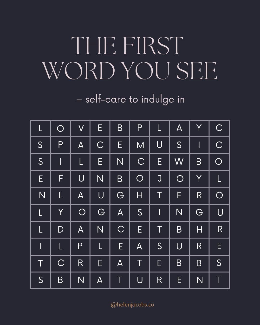 Let's have a bit of fun... what's the first word you see? Tell me in the comments. ⁠
⁠
And, because we're in a &quot;pleasure portal&quot; -- a four-month energy cycle asking us to indulge in self-care, soul-care and spirit-care... I challenge you to