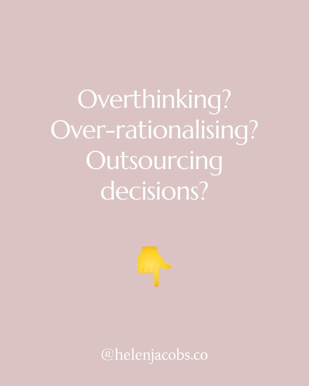PSSSST: This you?⁠
⁠
Are you stuck in overthinking, second-guessing every decision you make&mdash;even the small ones?⁠
⁠
Even though deep down you know there&rsquo;s a quiet inner voice that used to guide you with confidence&hellip; and you want to 