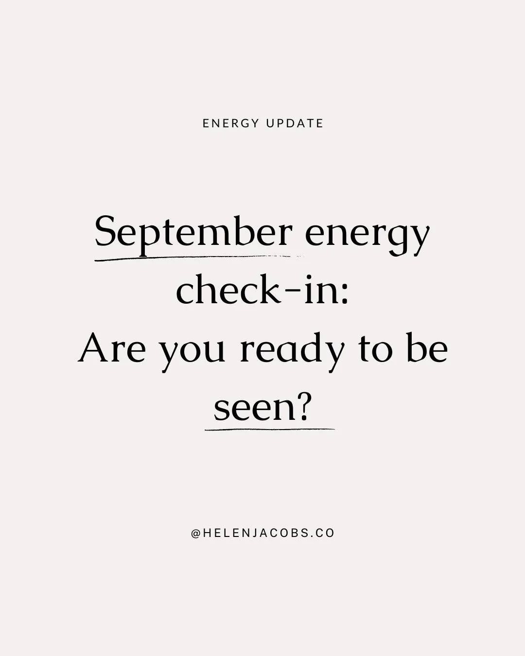 September = shine bright ✨

For the next two months, we&rsquo;re invited to strengthen our inner confidence, shine more boldly, and take up space with our presence.

Maybe this energy will illuminate what's in the shadows instead. 

Or maybe&hellip; 