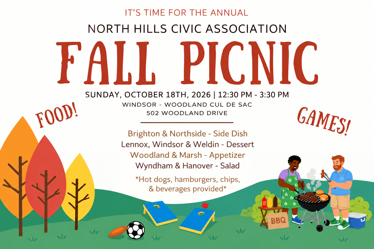North Hills Fall Picnic (Rescheduled)