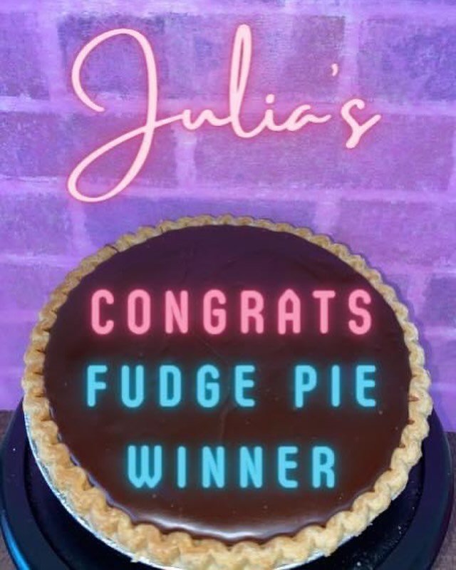Congratulations @mikaylalynnking ! You are this weeks Julia&rsquo;s AWARD WINNING Fudge Pie Winner! You can come by anytime to pick up your delicious fudge pie! Thank you for liking and commenting! We&rsquo;ll see you soon! 💖💖

#julias #juliashomes