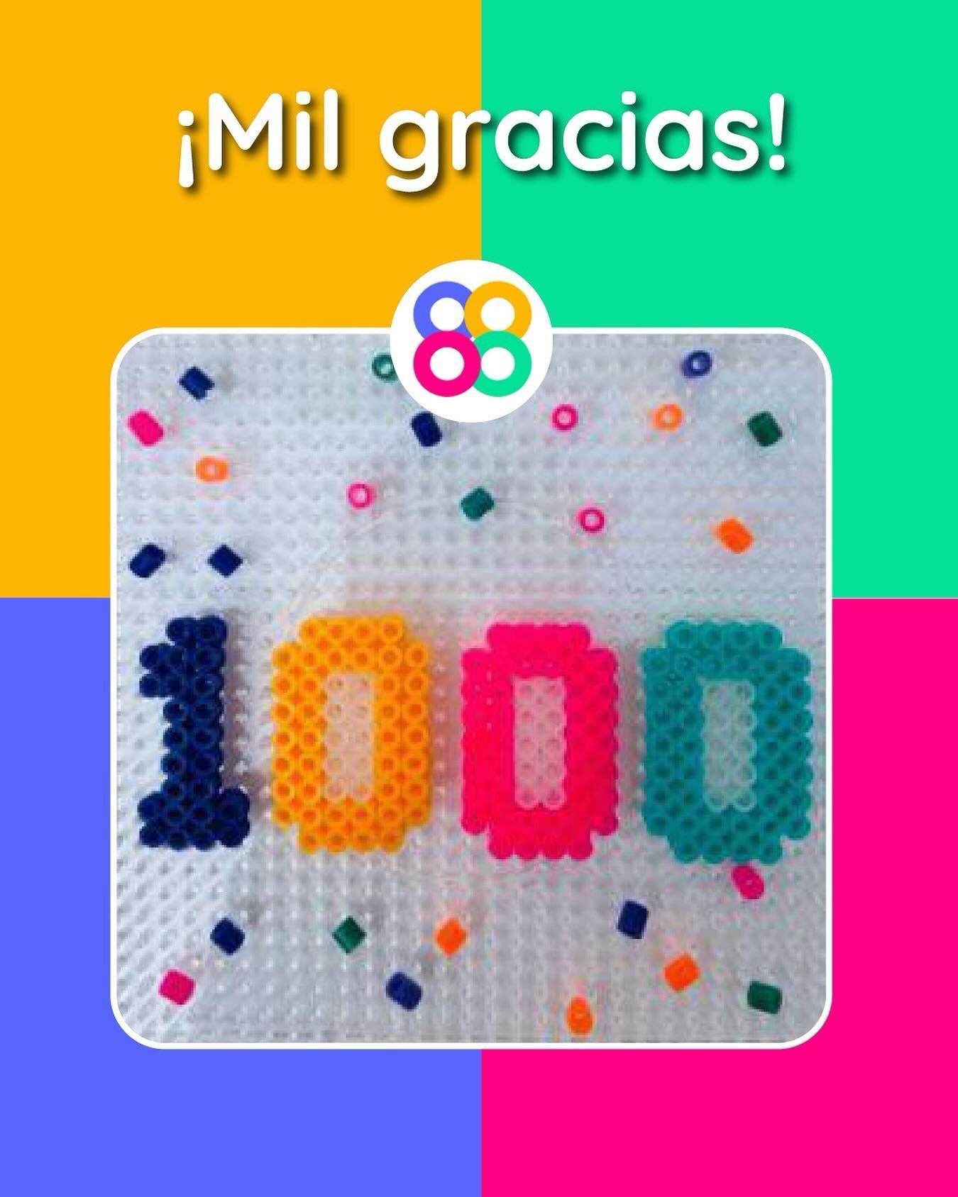 🌟&iexcl;Somos 1000!🌟

Nos encanta empezar el d&iacute;a con esta linda noticia. 
Ya SOMOS 1000 Pixi lovers 💫

Gracias a todos y cada uno de ustedes por sumarse junto a nosotras a este maravilloso mundo de los Pixi Beads, d&oacute;nde buscamos que 