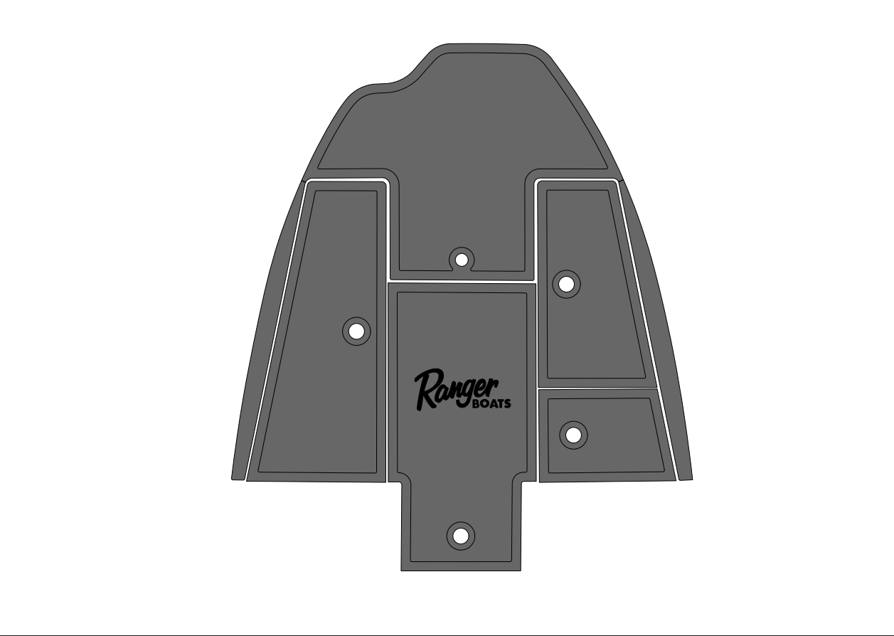 1860 Angler Reata (2007-2010) Front Deck Carpet Delete Kit