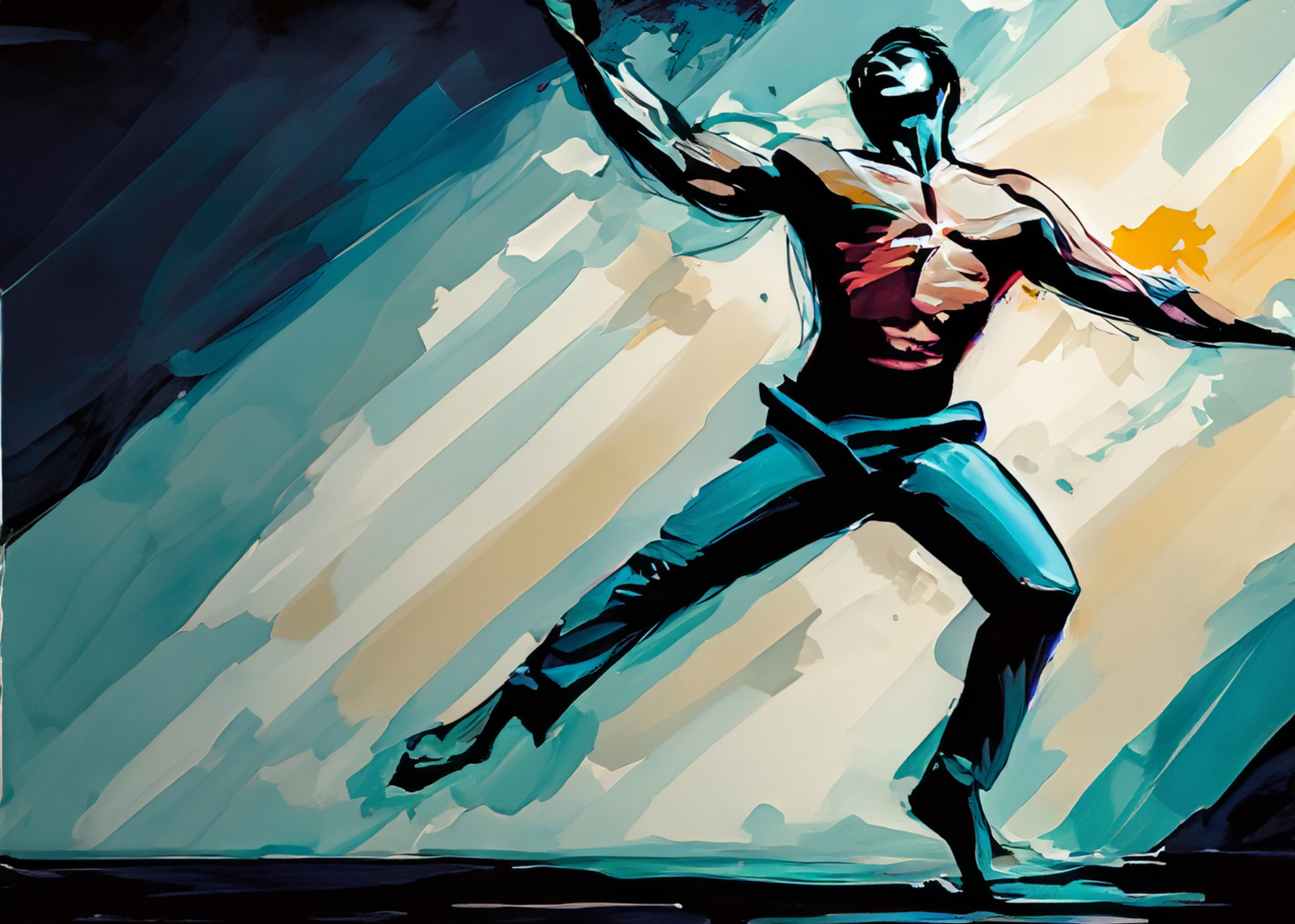 Illustration of a leaping dancer