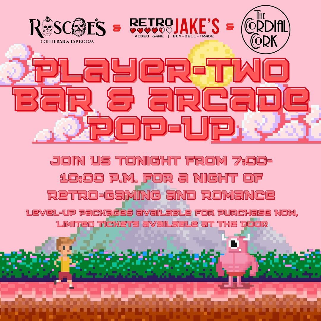 Tonight's the night! Join us for our first ever Bar &amp; Arcade Pop-up with fellow Depot partners Retro Jake's &amp; @thecordialcork - great for couples looking for a unique Valentine's experience or just a fun night out on your own. All are welcome