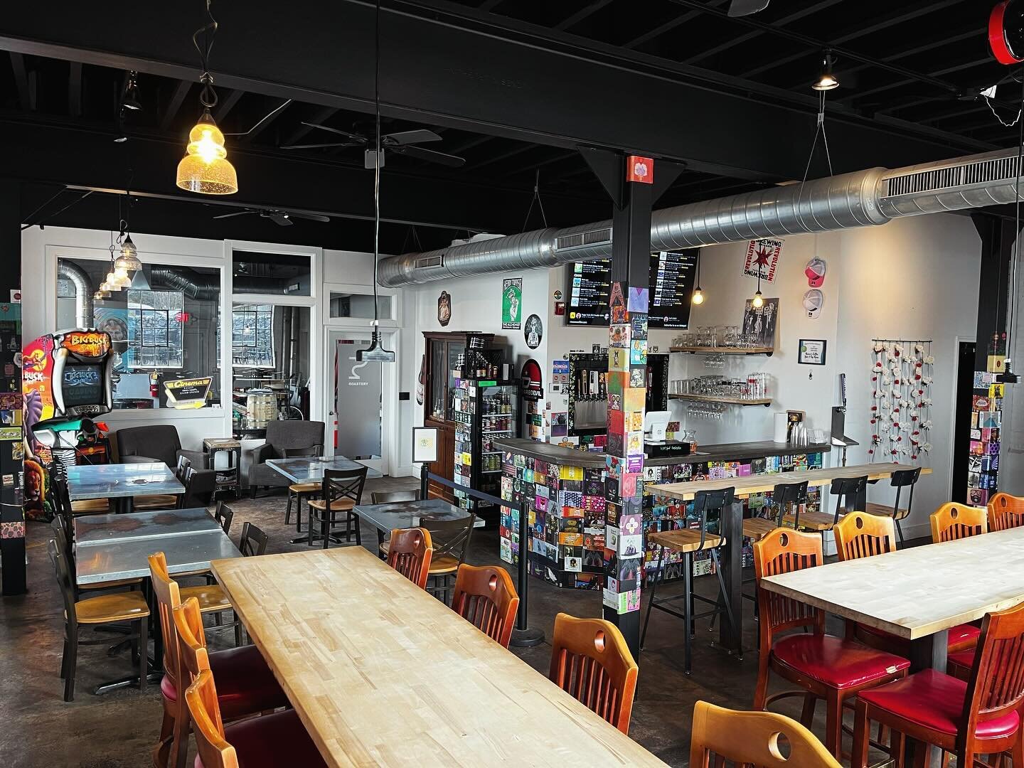 So, the Tap Room - here's a few things you might not know:
1) Same hours as the Coffee Bar side. If Roscoe's is open, the Tap Room is open. Generally one of our staff works that side in the evening, but you can always order beer, wine, etc. from our
