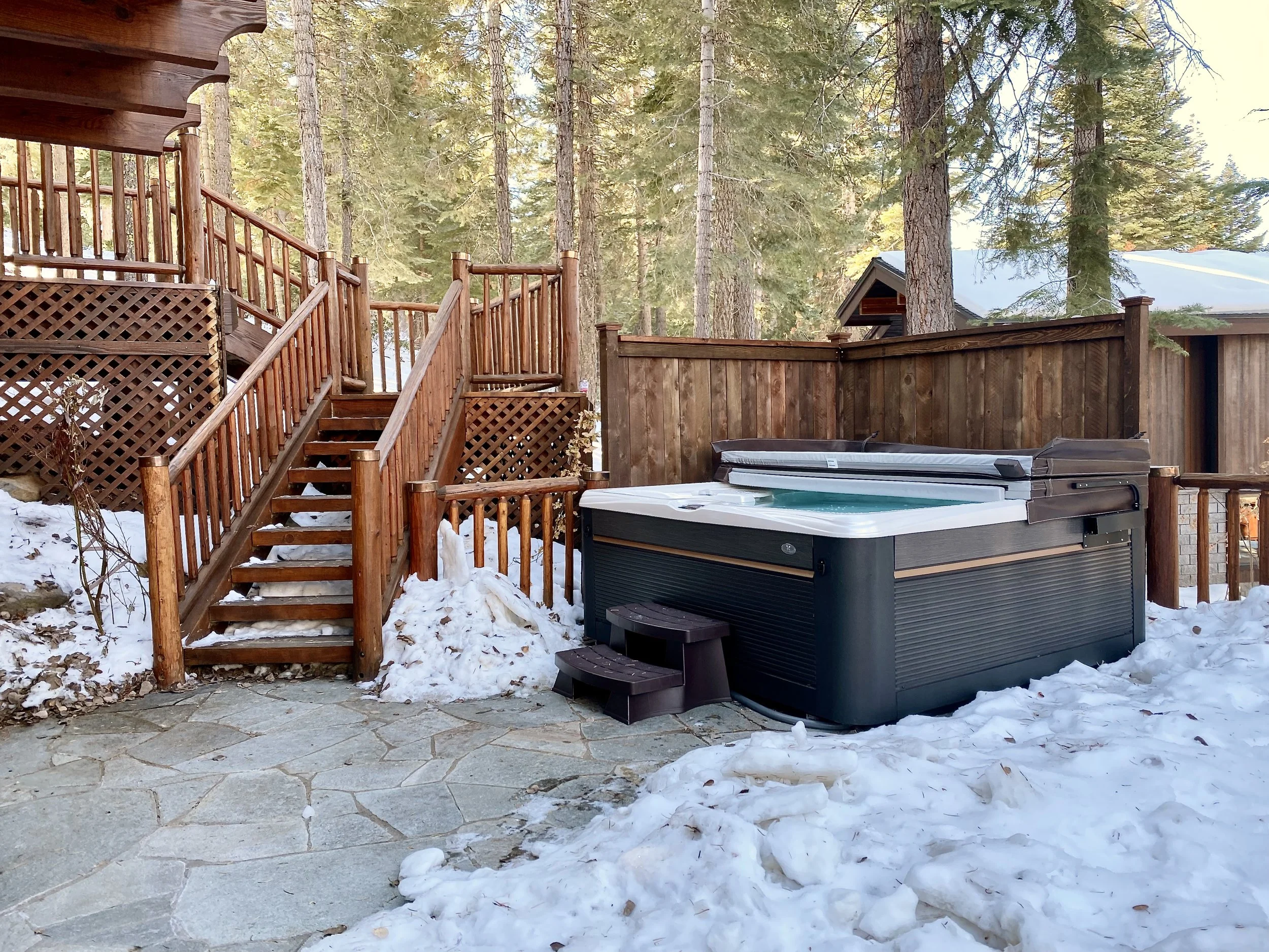 Private spa at Gray Wolf Haven