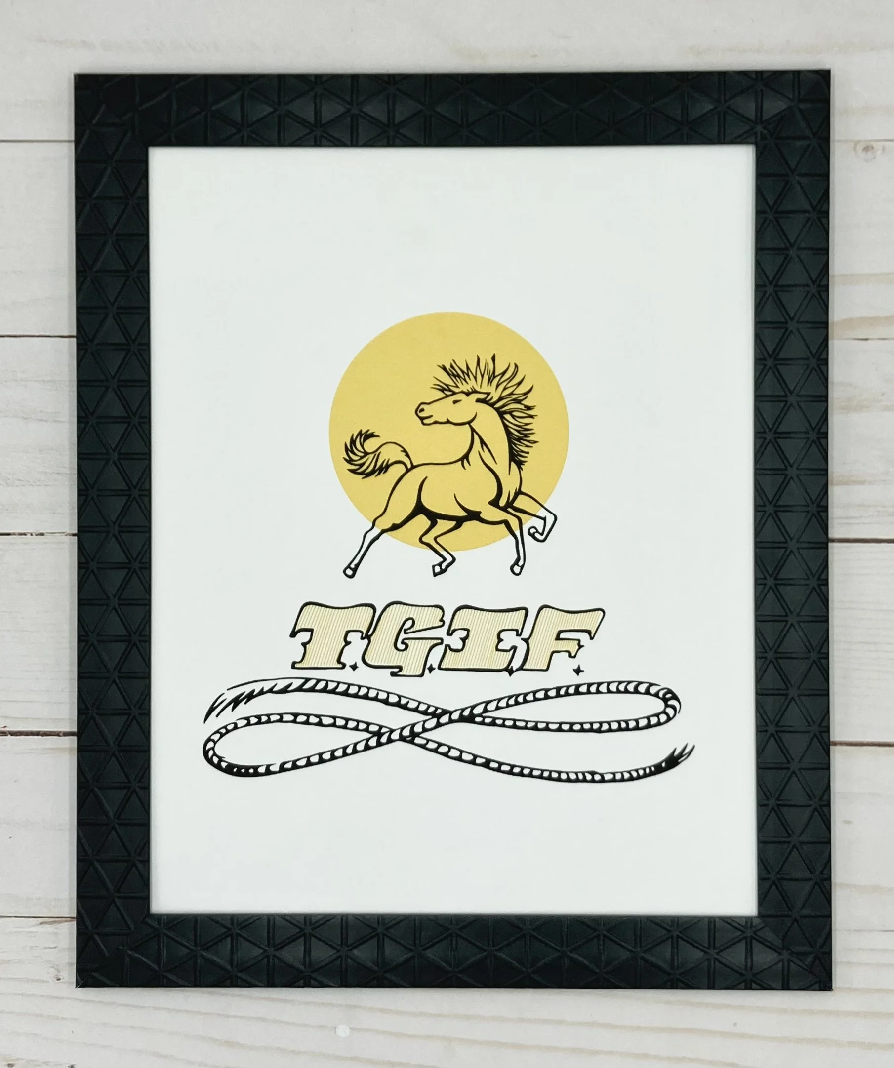Yellow TGIF 8” x 10” Framed Digital Print