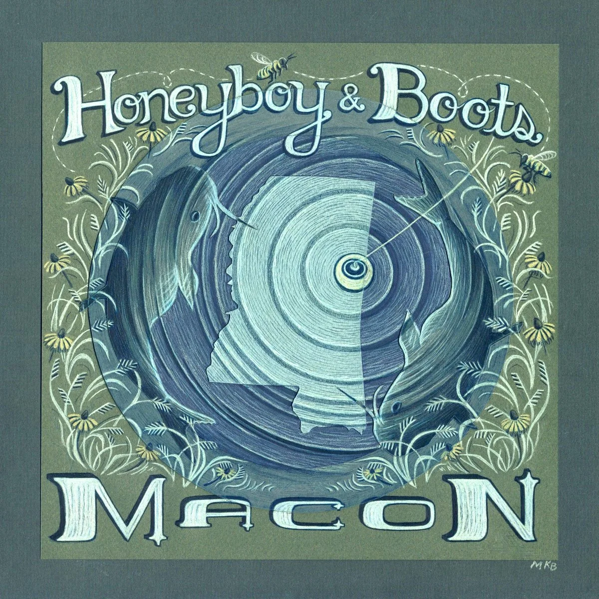 12”x12” Honeyboy and Boots Macon print