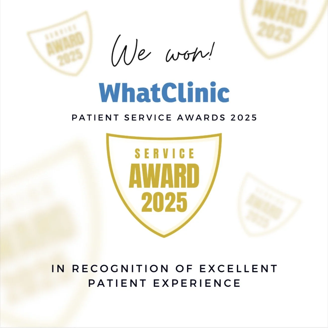 WhatClinic Patient Service Award for 2025