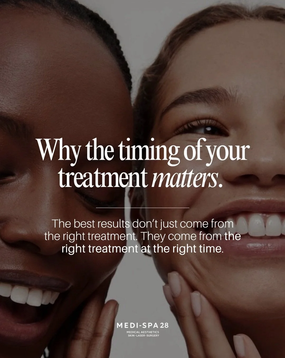 The best results don&rsquo;t just come from choosing the right treatment - they come from choosing the right treatment at the right time.

Whether you&rsquo;re preparing for a wedding, holiday or special event, allowing enough time for treatment, hea