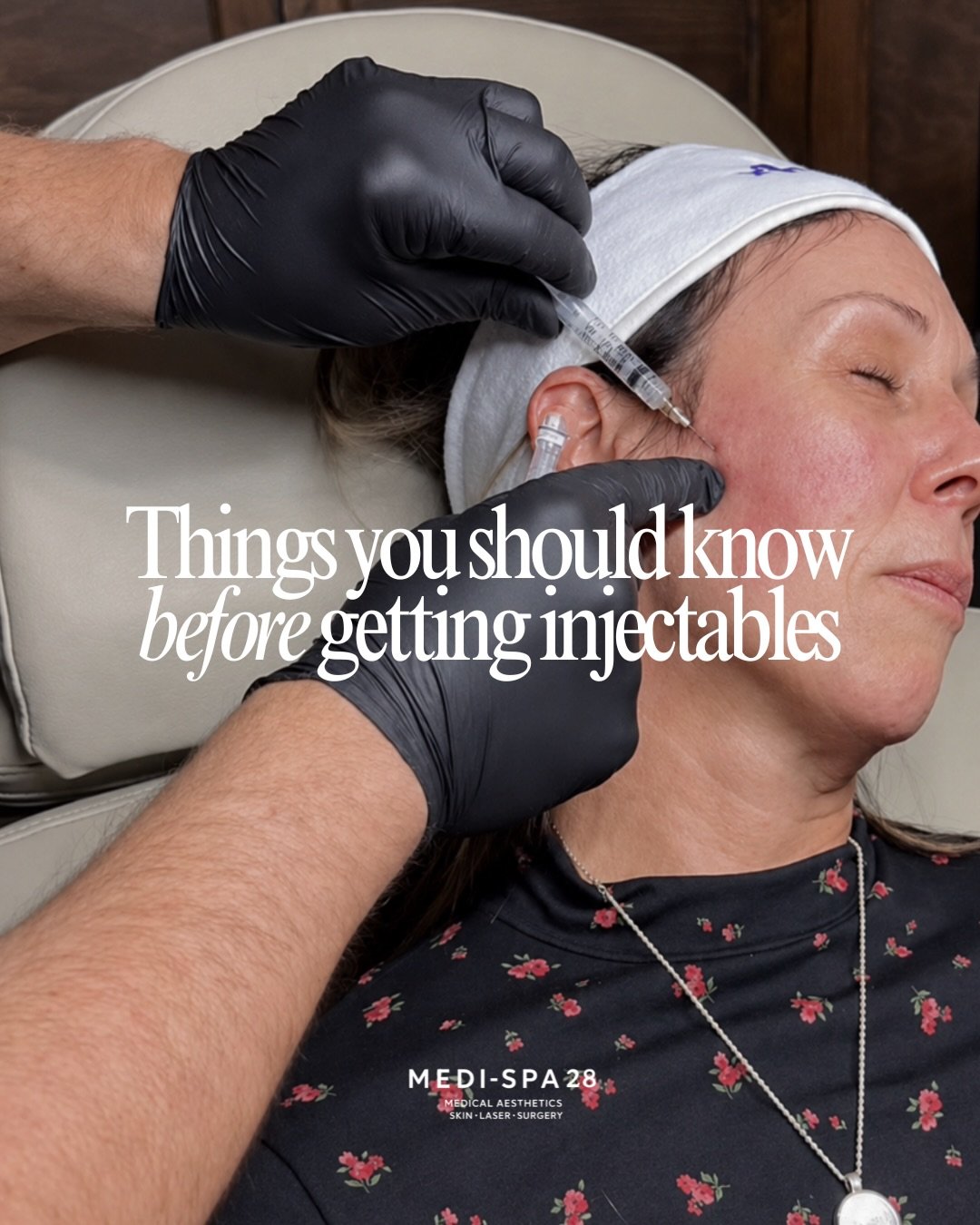 Thinking about injectables? There are a few things you should know before deciding whether treatment is right for you..

At Medi-Spa 28, every injectable treatment starts with a thorough consultation. We&rsquo;ll discuss your concerns, expectations, 
