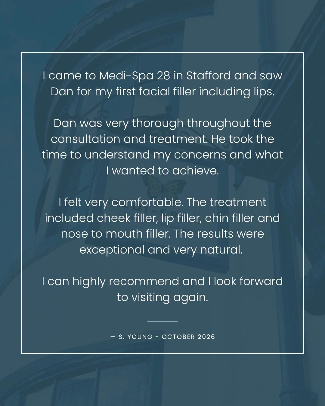 Receiving lovely feedback like this means so much to us! 🤍

At Medi-Spa 28, our approach to aesthetics is all about enhancing your natural features, creating subtle, balanced results that leave you looking and feeling your very best.

Dan takes grea