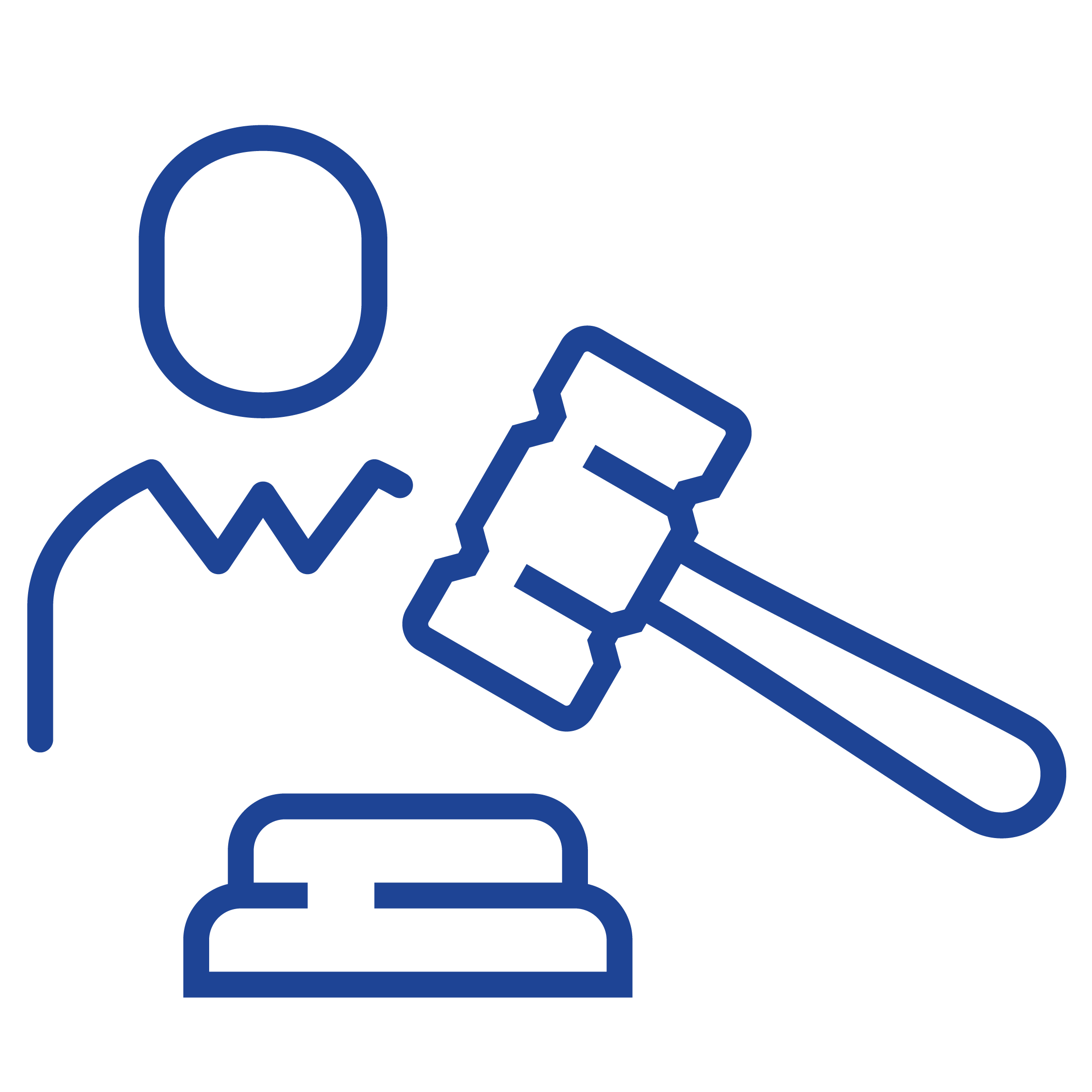 Judge icon with gavel and sound block