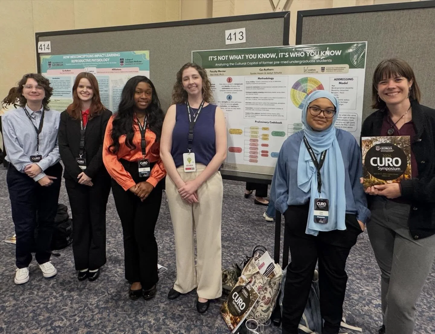 Huzzah for @uga_curo and @corpuseducation lab members presenting their work! 
🎉🎉🎉
@piper_corsi and @sandsthecomical on the &ldquo;misconceptions about conception&rdquo; in a reproductive physiology survey, 
@jaidyn.sch and @syada.ima on former pre