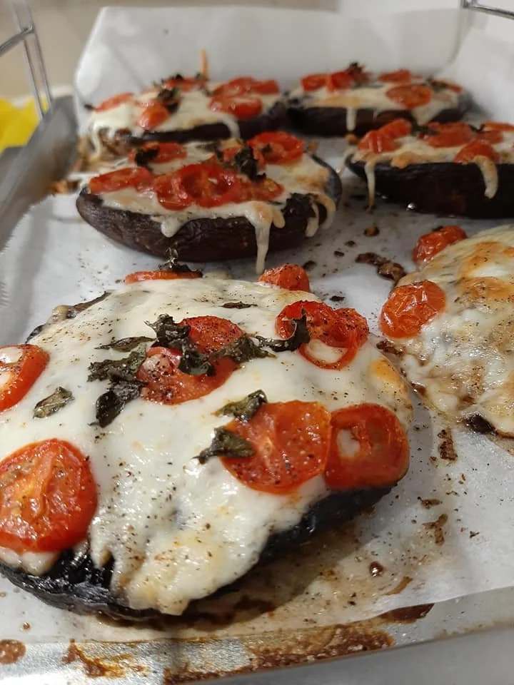 Stuffed portobello mushrooms
