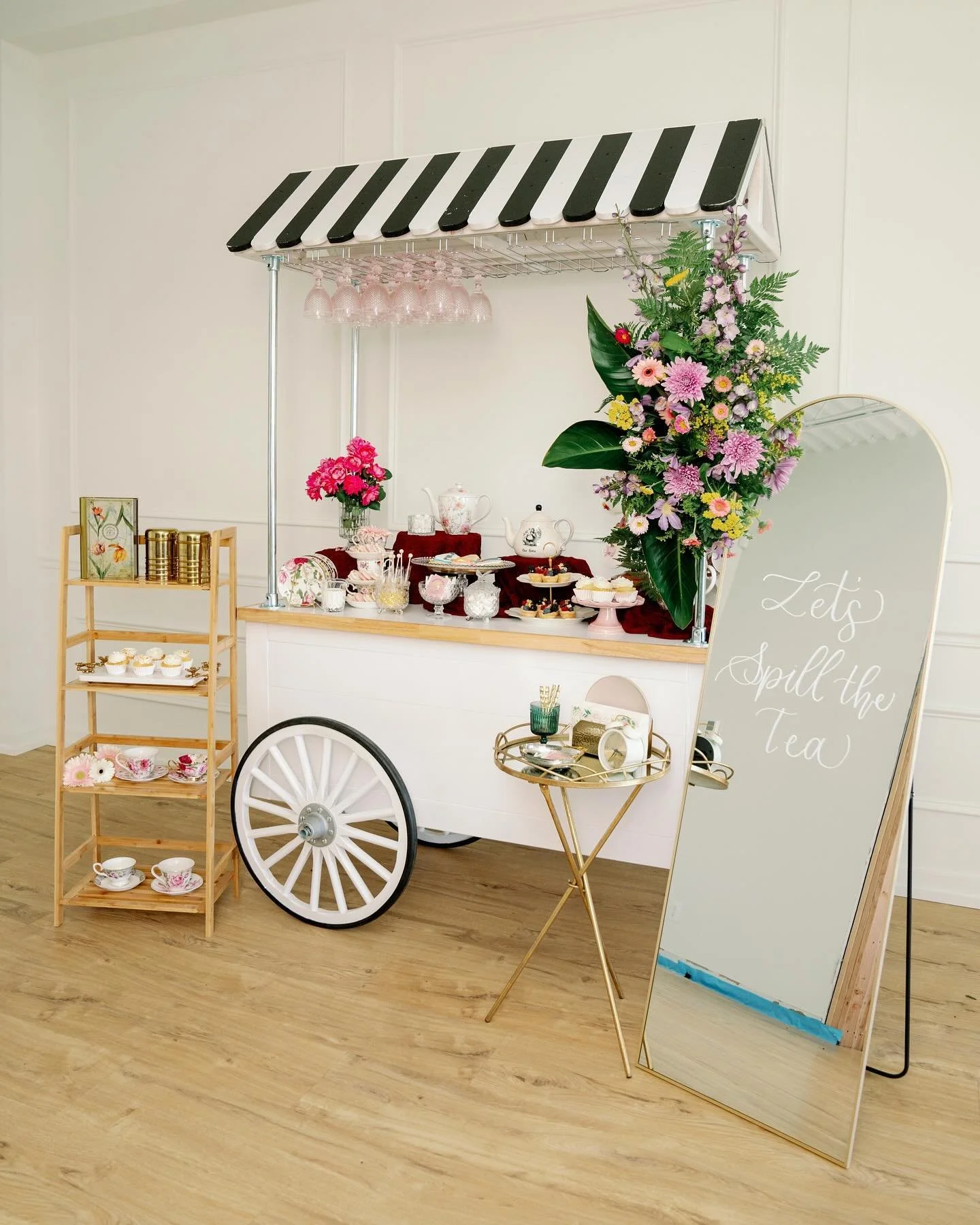 The Ultimate High Tea Dessert Cart 🫖 

Was so lucky to have the opportunity to collaborate with these incredibly talented businesses 🤍 

Event Design &amp; Styling: @justinecampasanoevents

Florals: @moonwakemeadow

Glassware: @tabletalkrentals

Mi