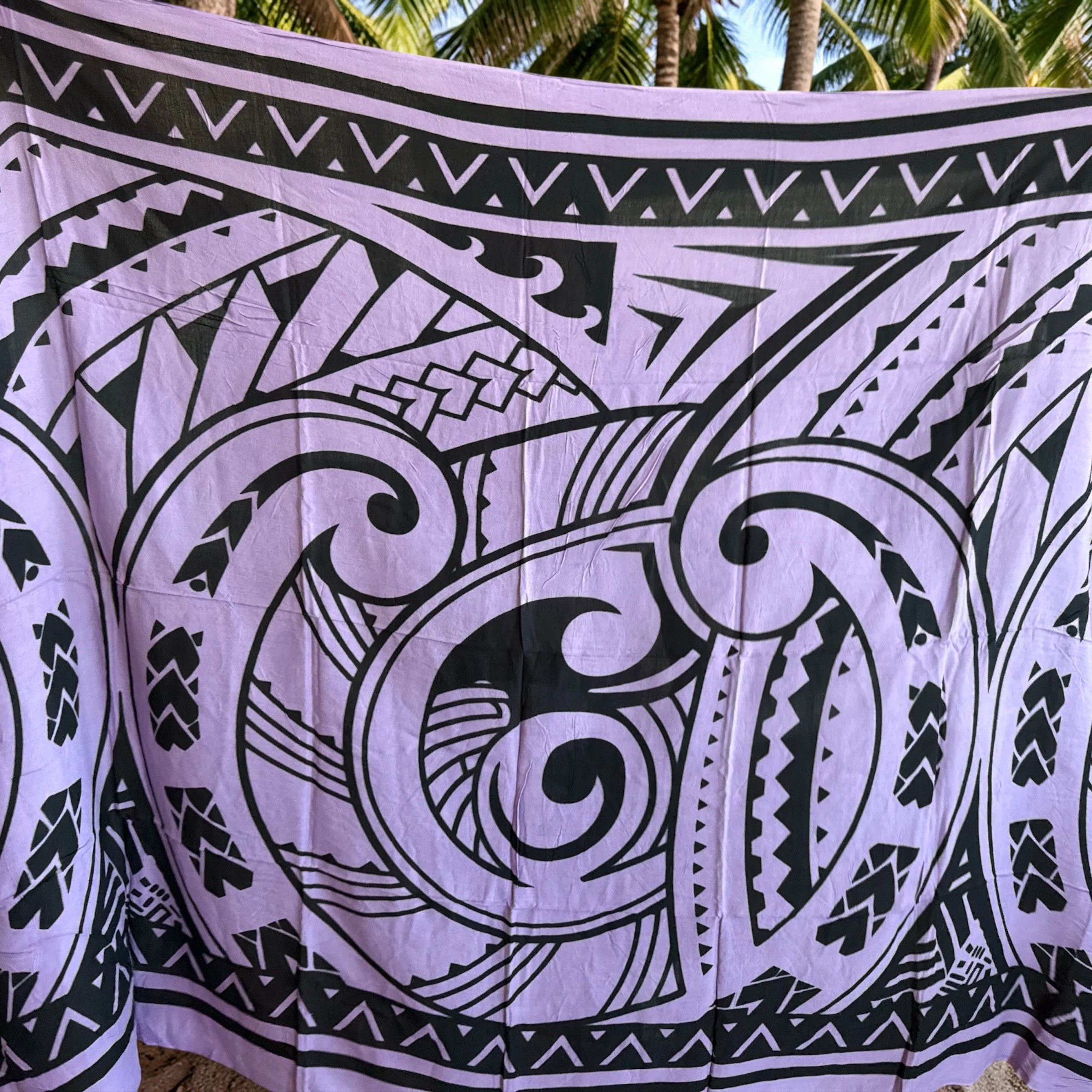 Tribal Wave Print Sarong