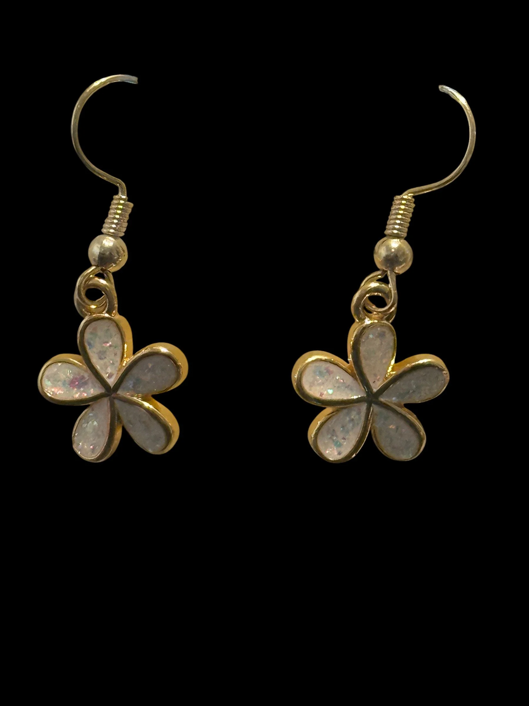 Plumeria Irredescent earrings