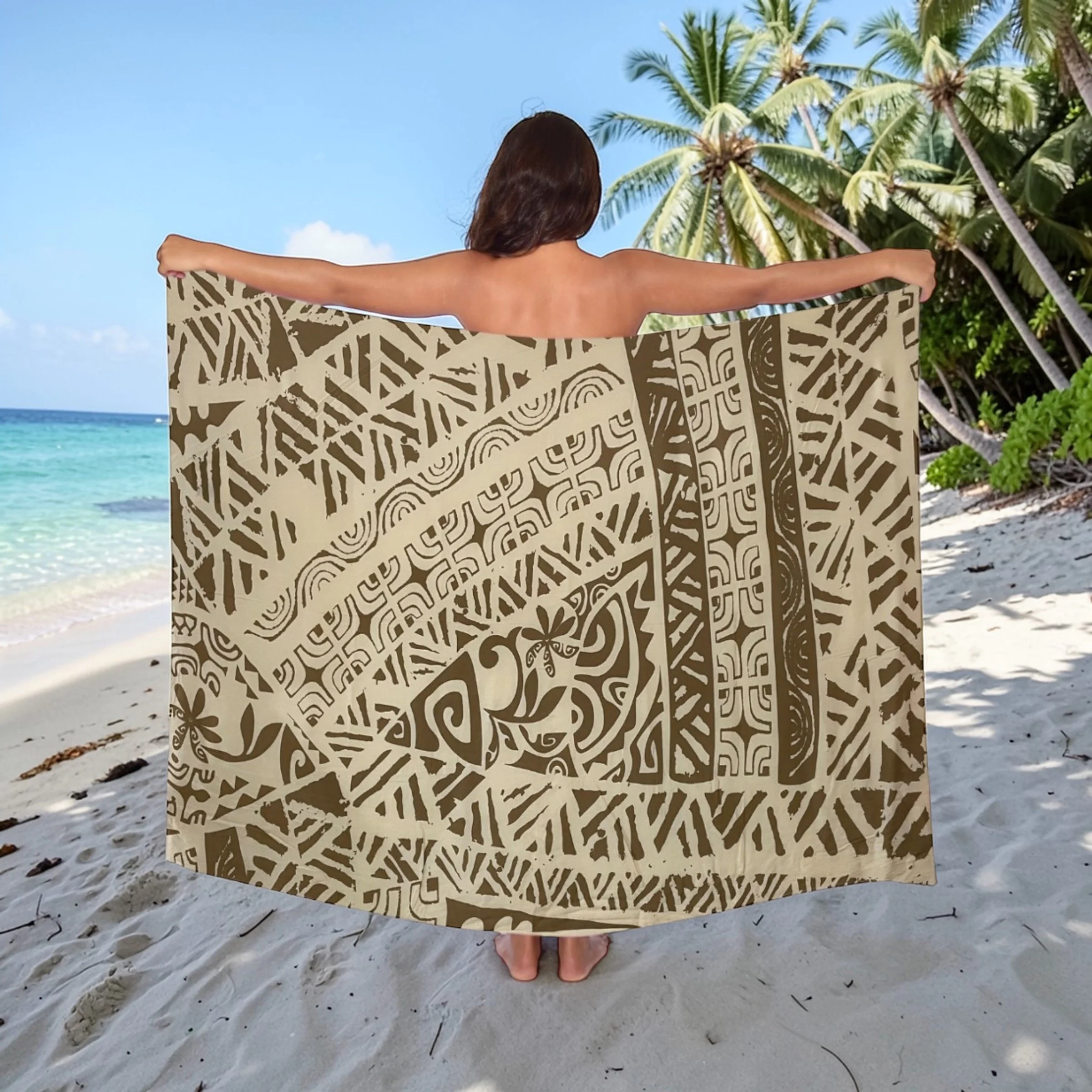 Tribal Tiare Print Sarong