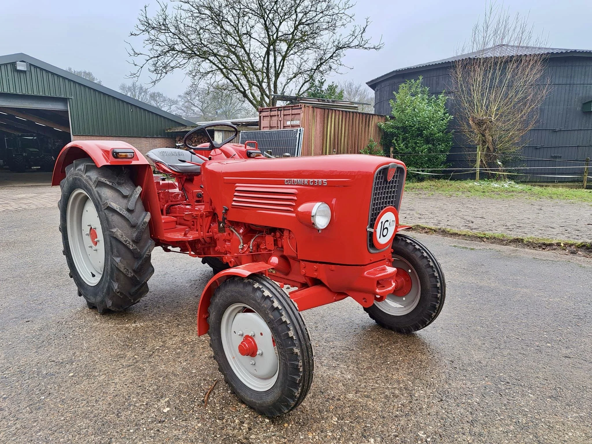Guldner G30S restauratie gespoten Garage van Beek Soesterberg