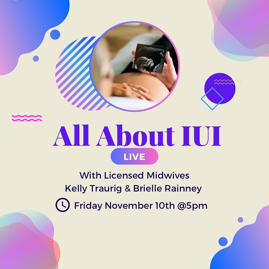 Don&rsquo;t forget, All About IUI is only 2 days away! 

Join us on Friday, 11/10 @5pm for a LIVE discussion about IUI, based on questions submitted to us! Licensed Midwives @kellytmidwife and @ecmidwives will detail how we can support growing famili