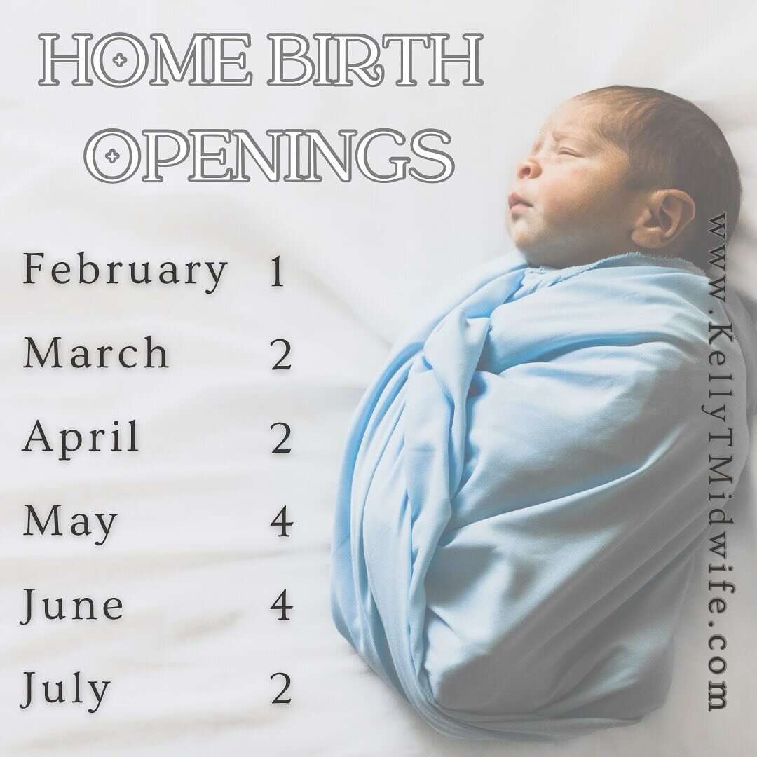 ✨Updated 2024 Availability✨

If you would like to birth with my support in 2024, please contact me to schedule a consultation! I have openings for families who may want to change their birth plan late in pregnancy, or who are new to the area and seek
