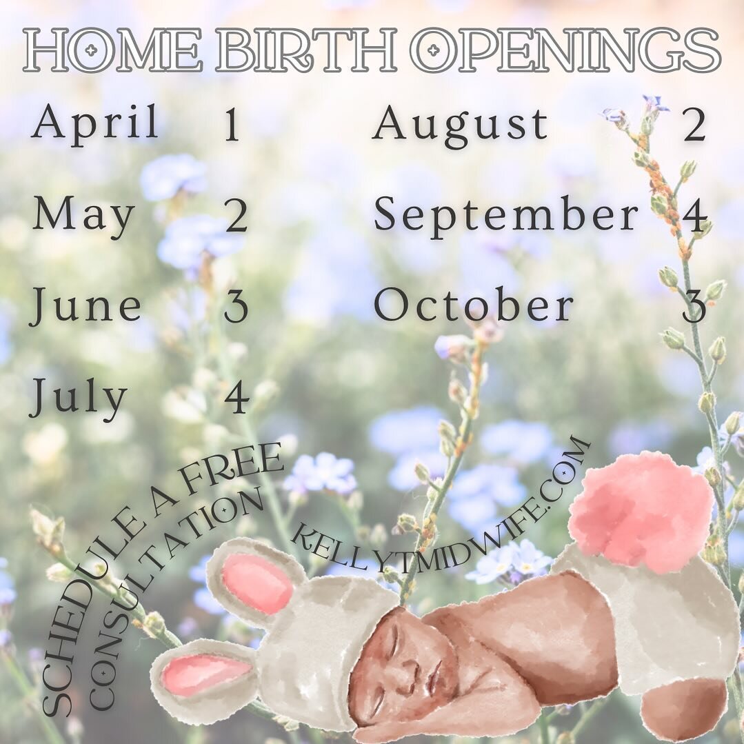💐☀️SPRING &amp; SUMMER AVAILABILITY☀️💐

If you&rsquo;re looking for a midwife, I have openings! My availability does change frequently, so please reach out to secure care now before my schedule is full. I do have openings for families who need a mi