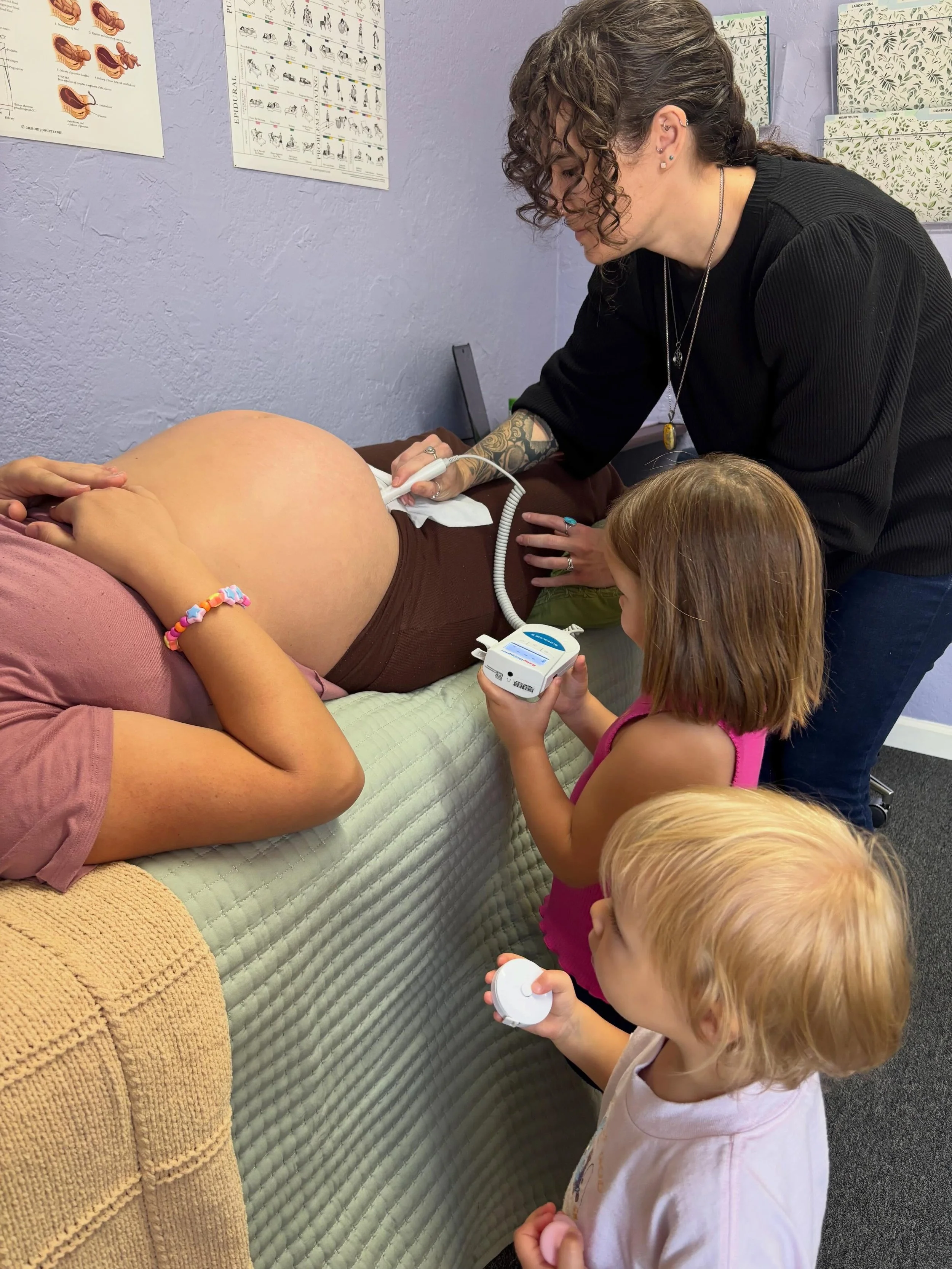 I have the sweetest little helpers on my office days! 💕

It makes me excited when clients bring their partners and children with them to prenatal visits. When the whole family participates in welcoming a new baby from the very beginning, little mind