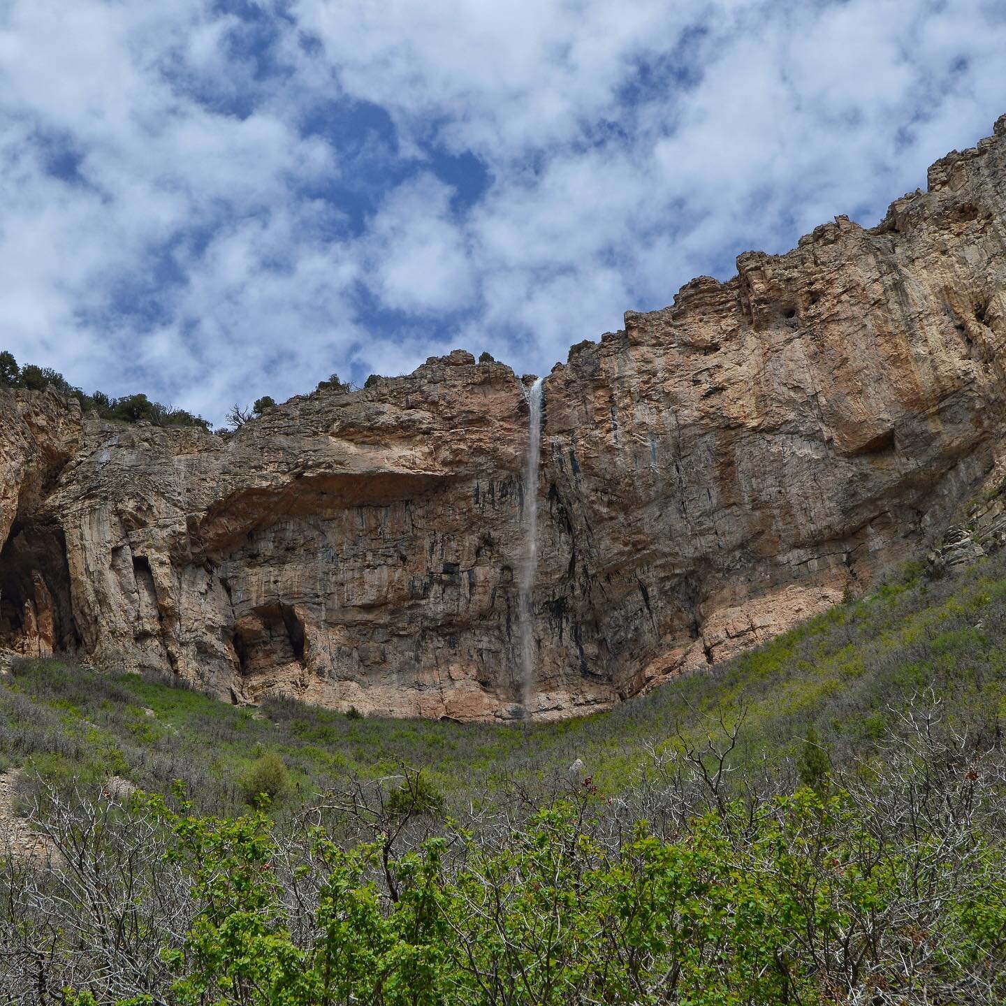 Working on the updated edition of our Western Sloper guidebook makes for a lot of hikes to the backyard crags. This 200 foot waterfall at The Fortress almost never forms...bring a snorkel for Kryptonite.