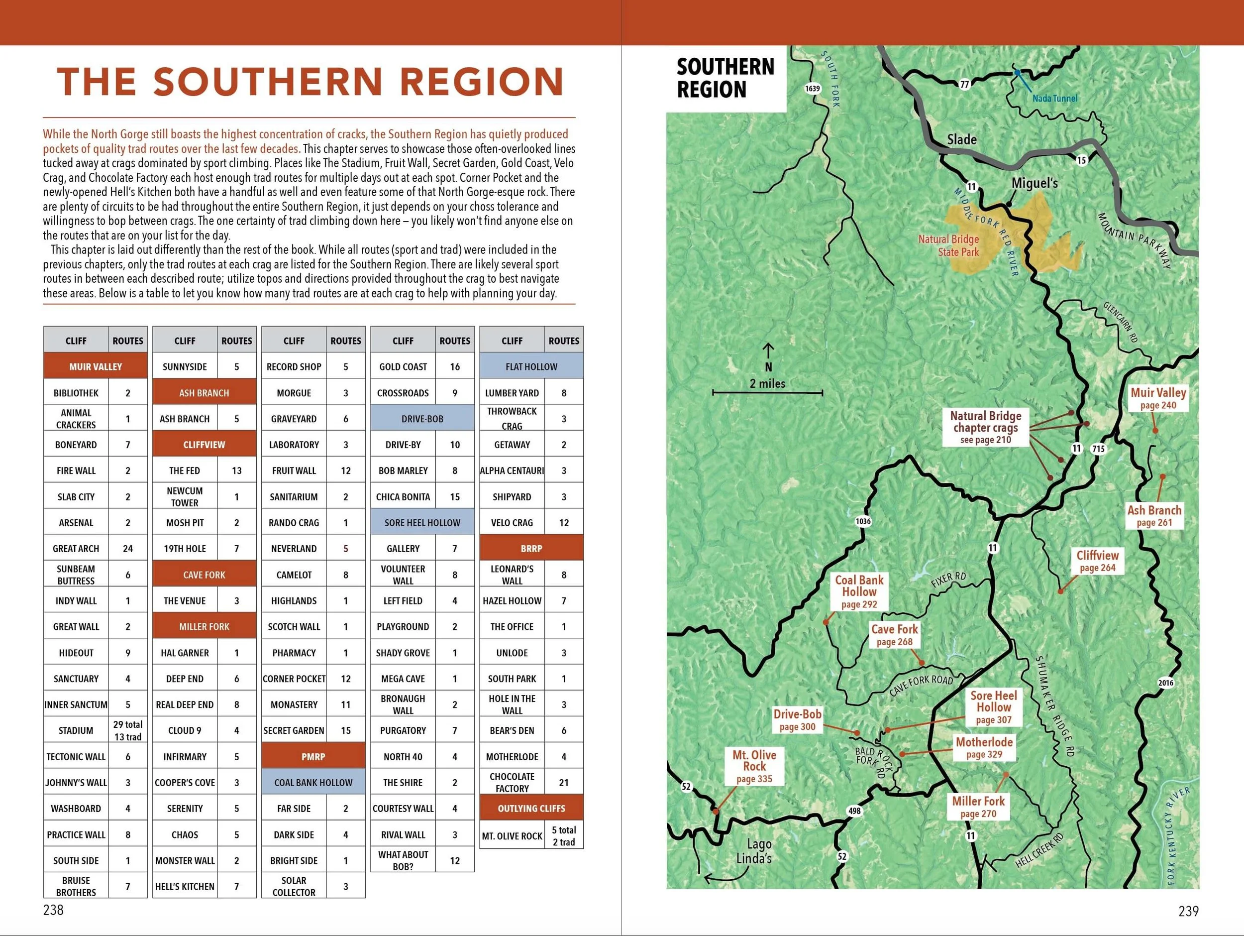 Image shows page 238-239 with chapter summary and map.