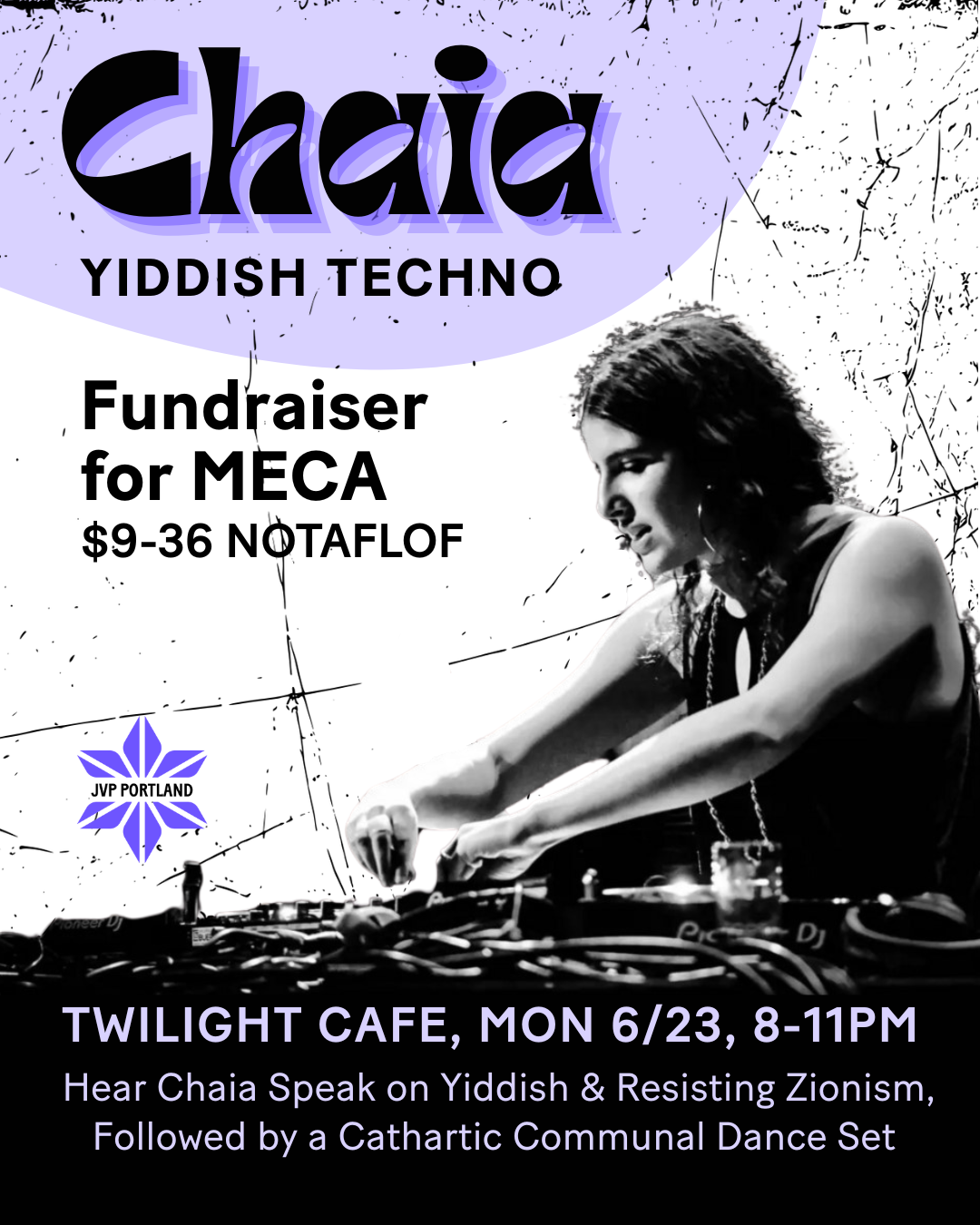 Cancelled: Chaia Yiddish Techno Fundraiser for MECA