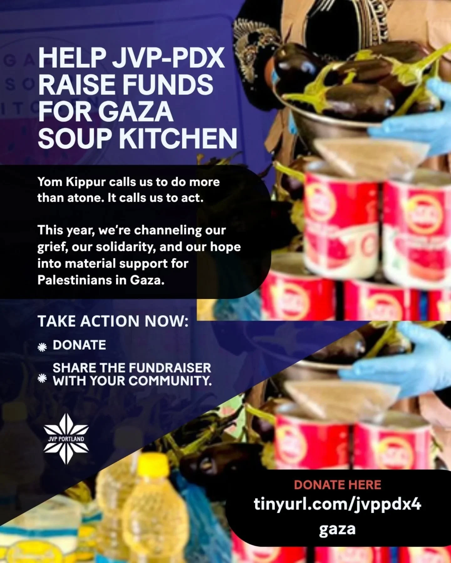 Yom Kippur calls us to do more than atone. It calls us to act. This year, we’re channeling our grief, our solidarity, and our hope into material support for Palestinians in Gaza.
We’re raising $2,000 for the Gaza Soup Kitchen, a grassroo