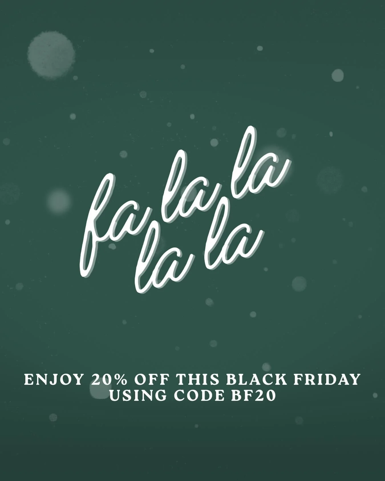 &lsquo;Tis the season 🎁

Enjoy 20% off this Black Friday using promo code BF20