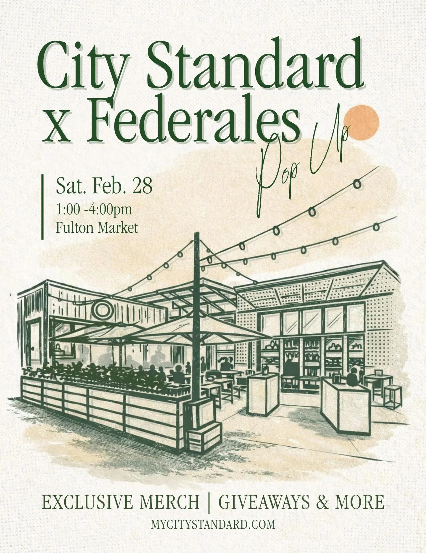 CHICAGO - we&rsquo;re popping up. 🏙️🍸

Join us at Federales (Fulton Market) on Saturday, February 28 from 1-4 for drinks, exclusive St. Paddy&rsquo;s Day merch, giveaways, and more!

Limited pieces. One day only.

See you there!