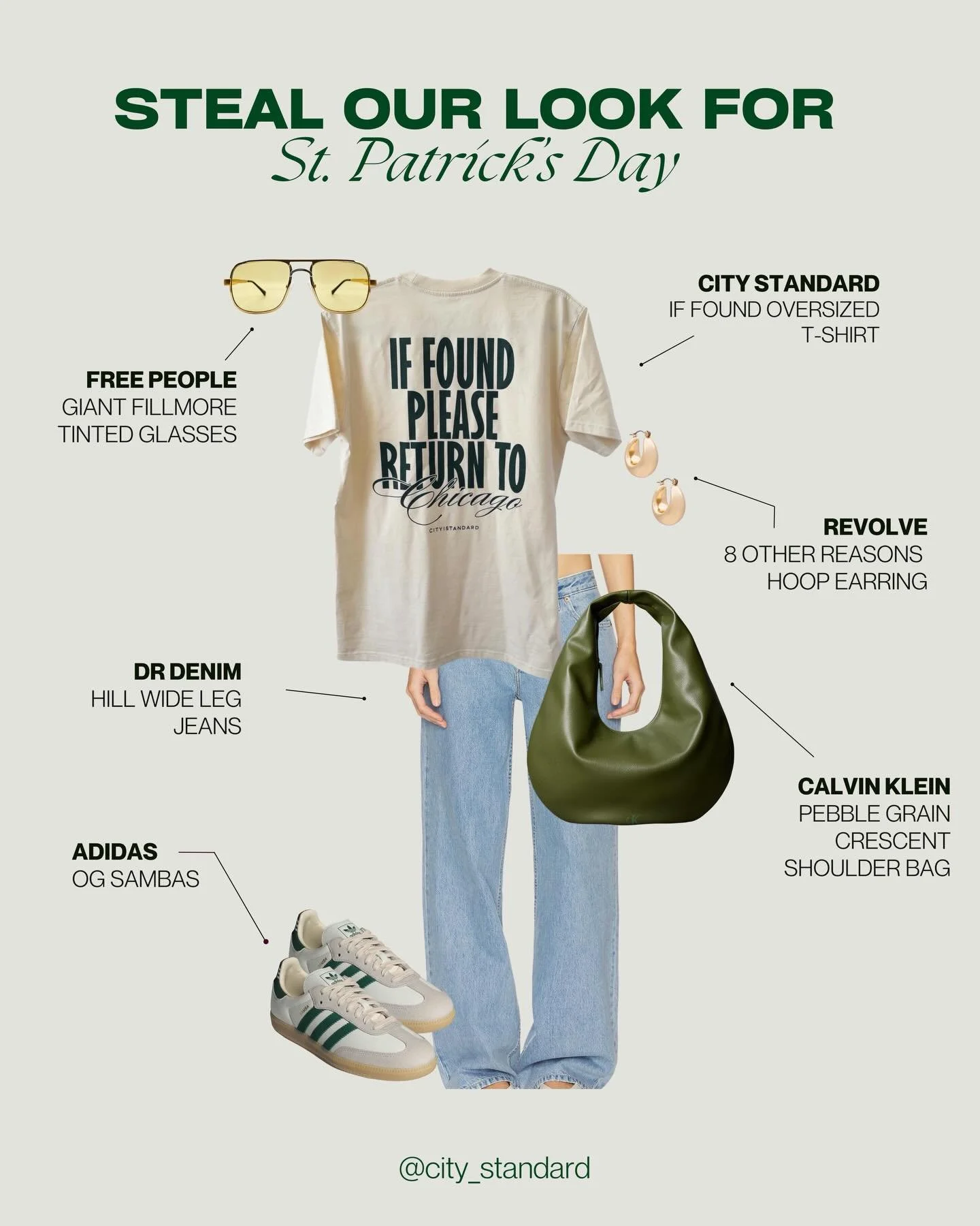 This is how we&rsquo;d style our Chicago collection for a St. Paddy&rsquo;s Day in the wild 🍀🛍️

Which look is your fav??