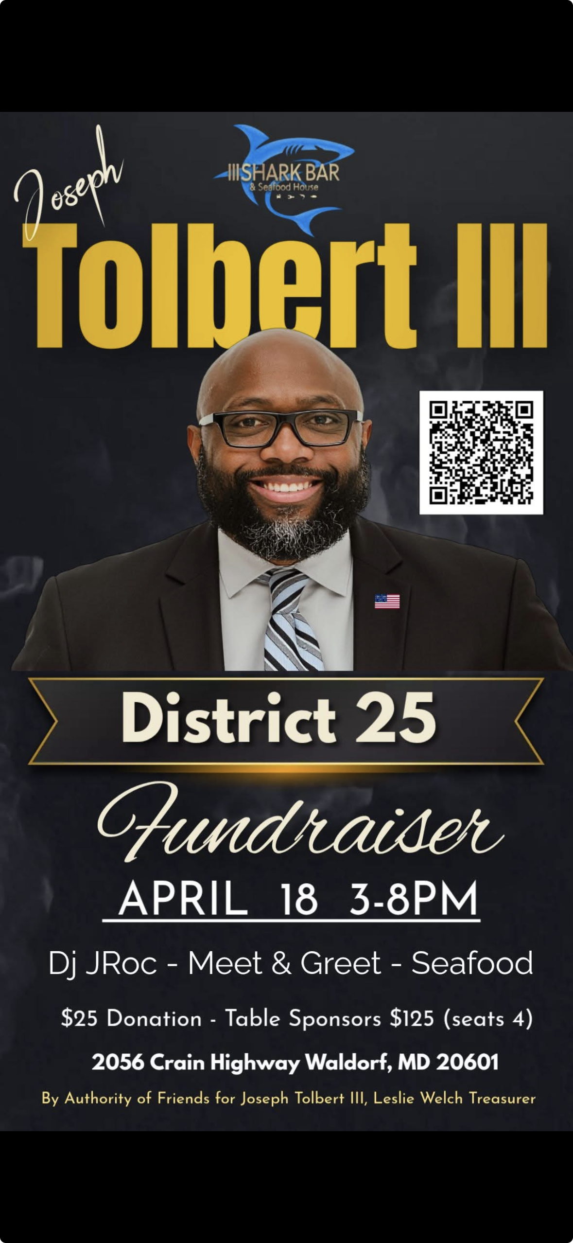 MEET AND GREET/FUNDRAISER FOR JOSEPH TOLBERT III - DISTRICT 25