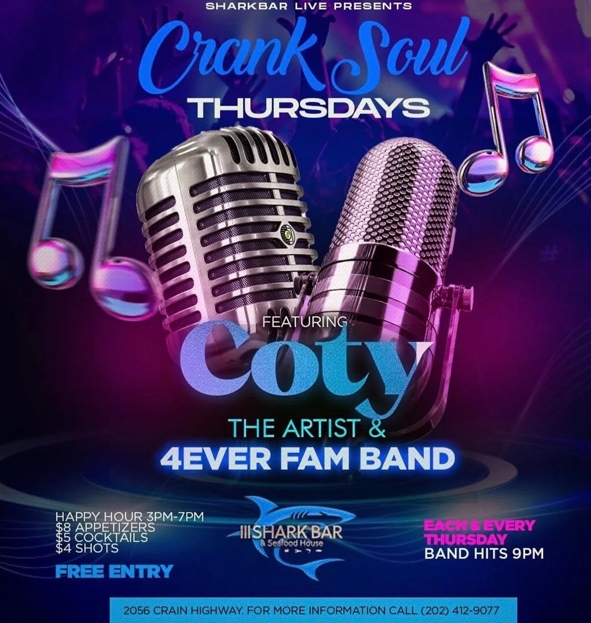 CRANK SOUL THURSDAYS W/COTY THE ARTIST &amp; 4EVER FAM BAND