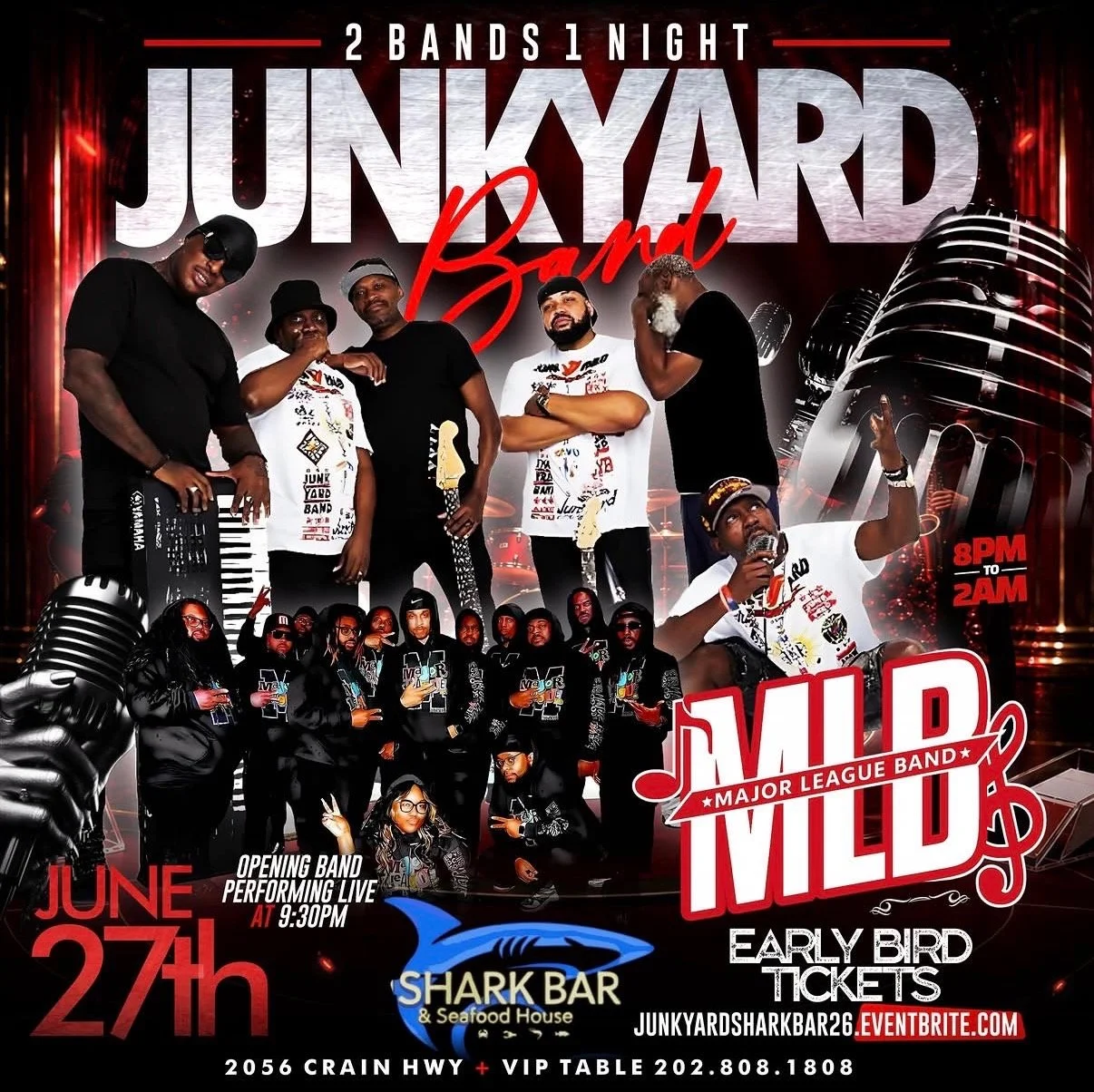 2 BANDS 1 NIGHT W/JUNKYARD BAND &amp; MLB